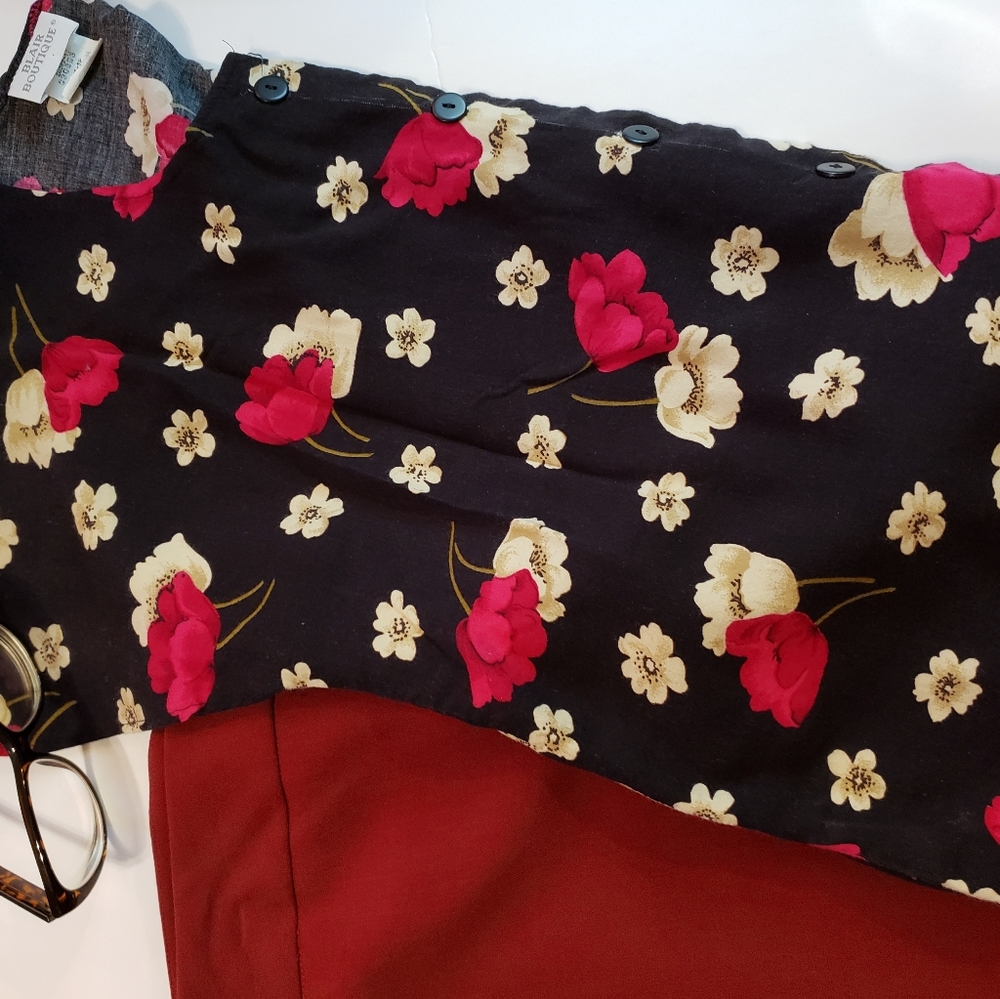Blair Boutique button up cap sleeve blouse xl